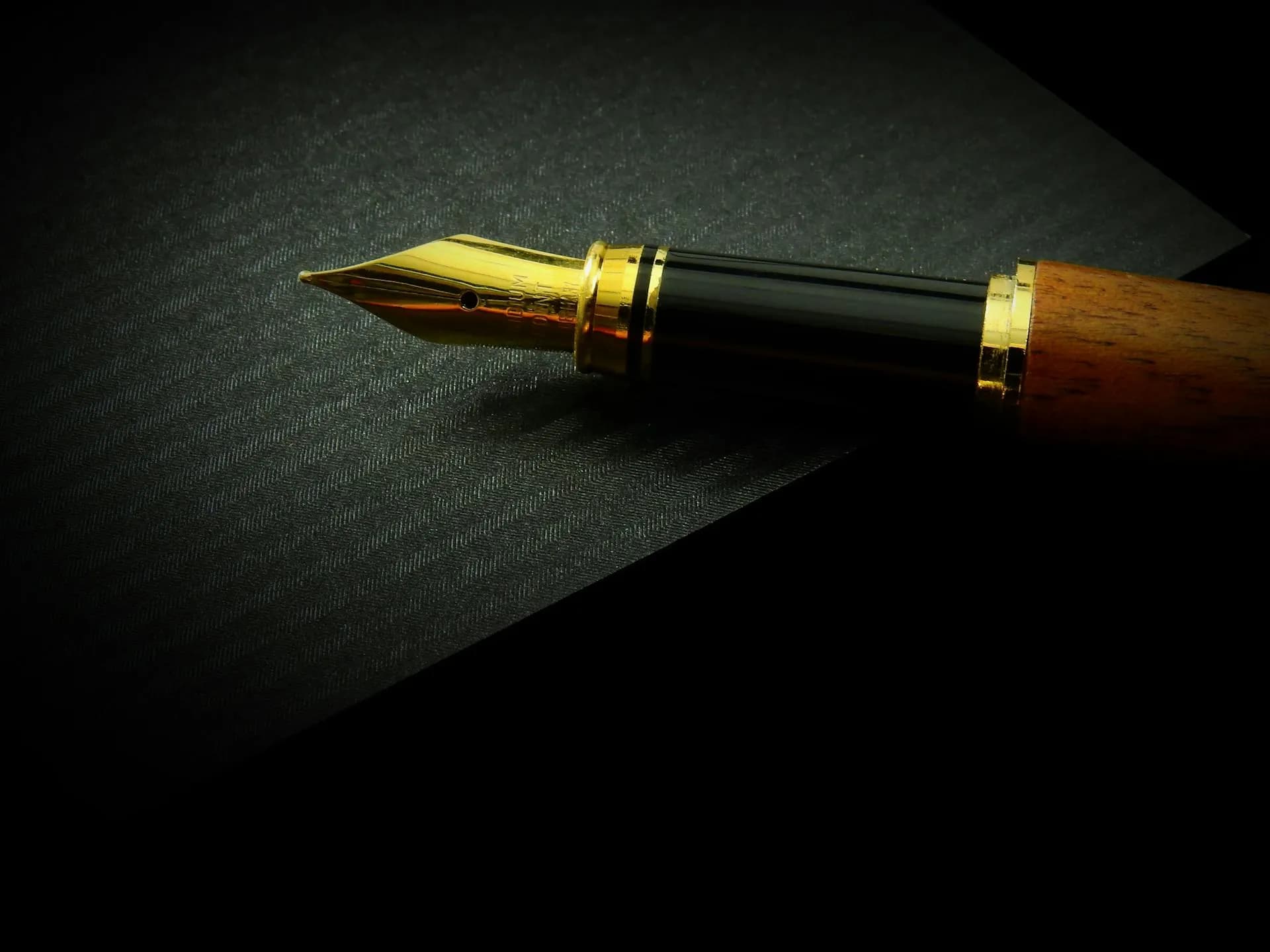 A fountain pen placed on a paper